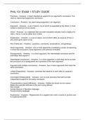 PHIL 101 EXAM 1 STUDY GUIDE-