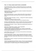 PHIL 101 FINAL EXAM QUESTIONS & ANSWERS
