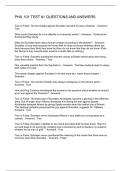 PHIL 101 TEST -1 QUESTIONS AND ANSWERS