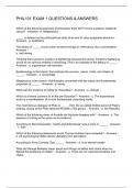 PHIL101 EXAM 1 QUESTIONS & ANSWERS
