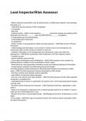 Lead Inspector&sol;Risk Assessor New Update 2025&sol;2026&rpar; &vert;&vert;Questions and Verified Answers 100&percnt; Correct&vert; Grade A&vert;&vert;Latest