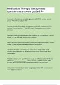 Medication Therapy Management questions n answers graded A&plus;
