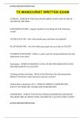 TX MANICURIST WRITTEN EXAM