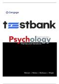 Test Bank for Psychology&colon; Themes and Variations 7th Canadian Edition by Doug McCann and  Wayne Weiten isbn-9781778412899 All Chapters Latest Verified Edition Graded A&plus;