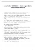 Adv Patho NGR 6152 - Exam 1 questions with correct answers