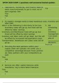 OPSM 3830 EXAM 1 questions well answered &lpar;lasted update&rpar;