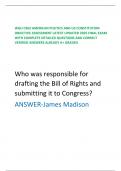 WGU C963 AMERICAN POLITICS AND US CONSTITUTION OBJECTIVE ASSESSMENT LATEST UPDATED 2025 FINAL EXAM WITH COMPLETE DETAILED QUESTIONS AND CORRECT VERIFIED ANSWERS ALREADY A&plus; GRADED