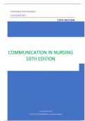 Communication in Nursing 10th Edition by Julia Balzer Riley &vert; 100&percnt; Verified With Rationales