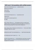 MRT Level 1 Test questions with verified answers&period;