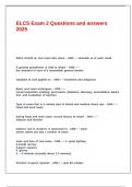 ELCS Exam 2 Questions and answers 2025&period;