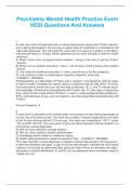 Packaging deal for Level 2 - Mental Health - HESI Review Questions And Answers