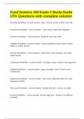 Food Science 150 Exam 1 Study Guide UTK Questions with complete solution
