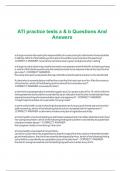 ATI practice tests a & b Questions And  Answers