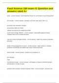 Food Science 150 exam &num;1 Question and answers rated A&plus;