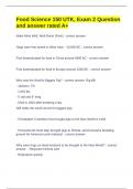 Food Science 150 UTK&comma; Exam 2 Question and answer rated A&plus;
