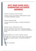 AFCT BSEP EXAM 2025 &vert;GUARANTEED ACCURATE ANSWERS