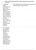 LDR - 302S Organizational Culture questions and correct answers