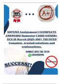 IOP3703 Assignment 1 &lpar;COMPLETE ANSWERS&rpar; Semester 1 2025 &lpar;147258&rpar; - DUE 18 March 2025
