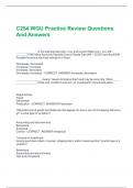 C254 WGU Practice Review Questions  And Answers