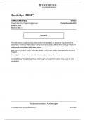 IGCSE COMPUTER SCIENCE Paper 2 Algorithms&comma; Programming and Logic October November 2024 MARK SCHEME&period;