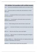 TTT1 Written Test questions with verified answers