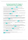Nursing Essentials 103&colon; Chapter 1 QUESTIONS AND ANSWERS