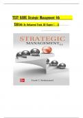 TEST BANK For Strategic Management&comma; 6th Edition 2024 By Rothaermel Frank&comma; Verified Chapters 1 - 12&comma; Complete Newest Version