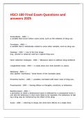 HSCI 180 Final Exam Questions and answers 2025&period;