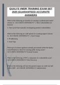 QUALYS VMDR TRAINING EXAM SET 2025 &vert;GUARANTEED ACCURATE ANSWERS