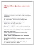AO Strand Exam Questions and answers 2025&period;