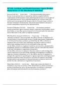 NY Life&comma; Accident&comma; and Health Insurance Agent&sol;Broker Exam Series 17-55&colon; Questions & Solutions