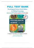 TEST BANK PSYCHOLOGICAL SCIENCE 6TH EDITION BY MICHAEL S. GAZZANIGA ALL CHAPTERS COVERED GUIDE A+ |LATEST UPDATE| |202526|