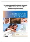 Test Bank For Maternal Child Nursing Care 7th Edition By Shannon E&period; Perry&comma; Marilyn J&period; Hockenberry&comma; Mary Verified by experts &vert;Answersheet &vert; Latest 2025 Newest Edition