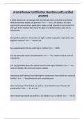 Aromatherapy Certification Questions with verified answers&period;