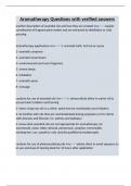 Aromatherapy Questions with verified answer1