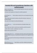 Essential Oils and Aromatherapy Questions with verified answers