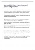 Comm 1500 Exam 1 questions well answered graded A&plus;