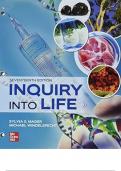 Test Bank - for Inquiry into Life 17th Edition by Sylvia S&period; Mader&comma; Michael Windelspecht&comma; All Chapters &vert; Complete Guide A&plus;&vert;Latest edition