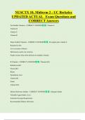 NUSCTX 10&comma; Midterm 2 - UC Berkeley UPDATED ACTUAL Exam Questions and  CORRECT Answers