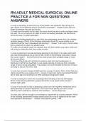 RN ADULT MEDICAL SURGICAL ONLINE PRACTICE A FOR NGN QUESTIONS ANSWERS