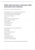 NURC 1001 Final Exam 3 Questions With Guaranteed Pass Solutions&period;