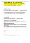 ACSM EP Exam 392QUESTIONS AND CORRECT ANSWERS&rpar; VERIFIED ANSWERS LATEST UPDATE 2024&sol;2025 RATED A&plus;