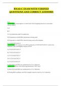 RNAS-C EXAMS WITH VERIFIED  QUESTIONS AND CORRECT ANSWERS &lpar;2024-2025&rpar; PDF 