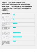 Pesticide Applicator C2 &lpar;industrial and institutional control of insects and vertebrae&rpar; Study Guide &ndash; Expert Verified Actual Questions & Answers for Guaranteed Pass &vert; Newest Update&comma; 2025-2026  