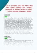 Exam 3 &colon; NSG554&sol; NSG 554 &lpar;NEW 2025&sol; 2026 Update&rpar; Primary Care I Guide&vert; Questions & Answers&vert; Grade A&vert; 100&percnt; Correct &lpar;Verified Solutions&rpar;- Wilkes