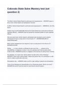 Colorado State Sales Mastery test &lpar;set question 2&rpar; questions and answers