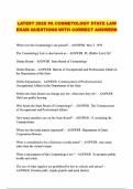 LATEST 2025 PA COSMETOLOGY STATE LAW EXAM QUESTIONS WITH CORRECT ANSWERS