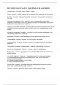 BIO 202 EXAM 1 UNCW QUESTIONS & ANSWERS