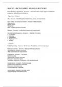 BIO 202 UNCW EXAM 3 STUDY QUESTIONS 