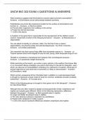 UNCW BIO 202 EXAM 4 QUESTIONS & ANSWERS